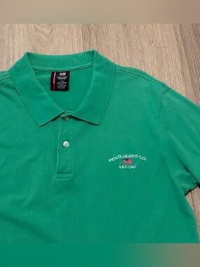 Ralph Lauren Polo Jeans Company Green Polo Shirt size Large